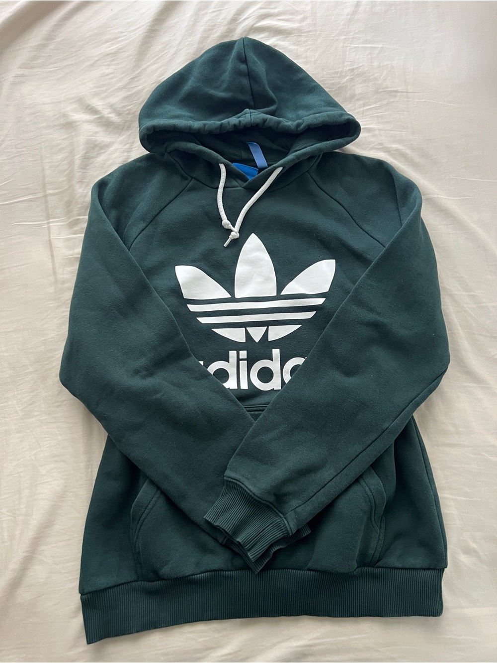 Adidas Trefoil Pullover Hoodie in Dark Green